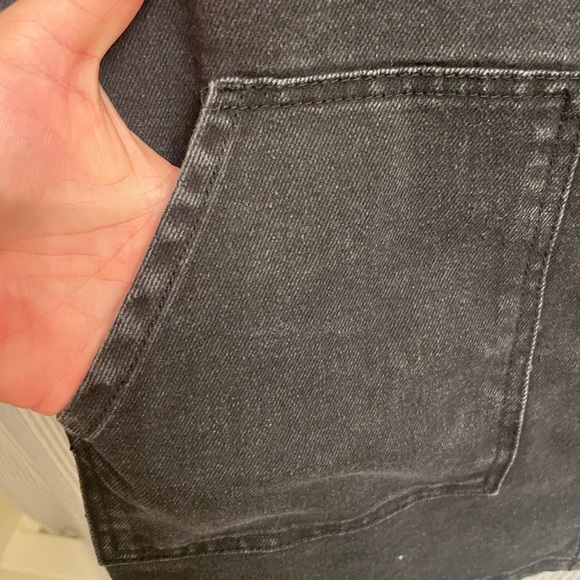 Black Button Down Overall Dress - Picture 5 of 5